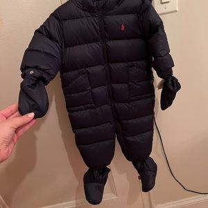 Ralph Lauren Baby Boys Quilted Down Bunting Coat
